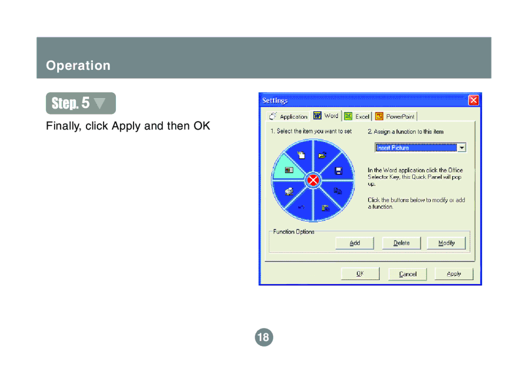 IOGear 1600DPI user manual Finally, click Apply and then OK 