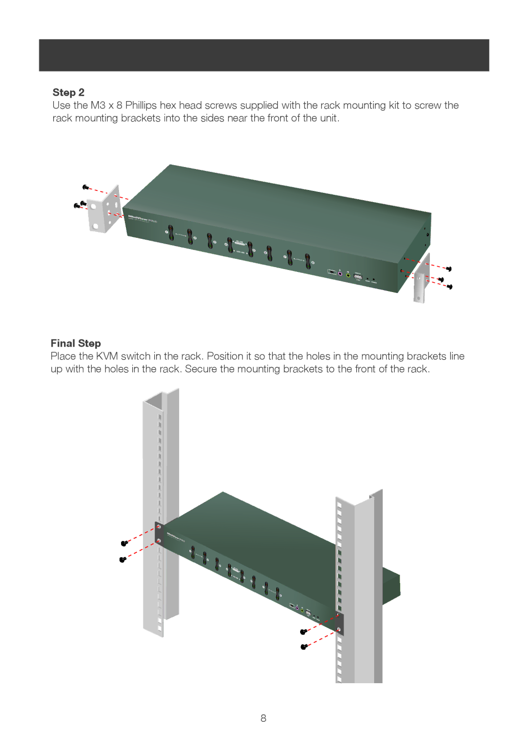 IOGear 8-port dvi kvmp switch user manual Final Step 