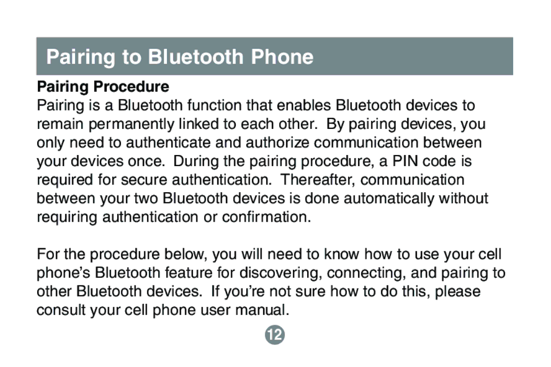 IOGear GBE201 user manual Pairing to Bluetooth Phone, Pairing Procedure 