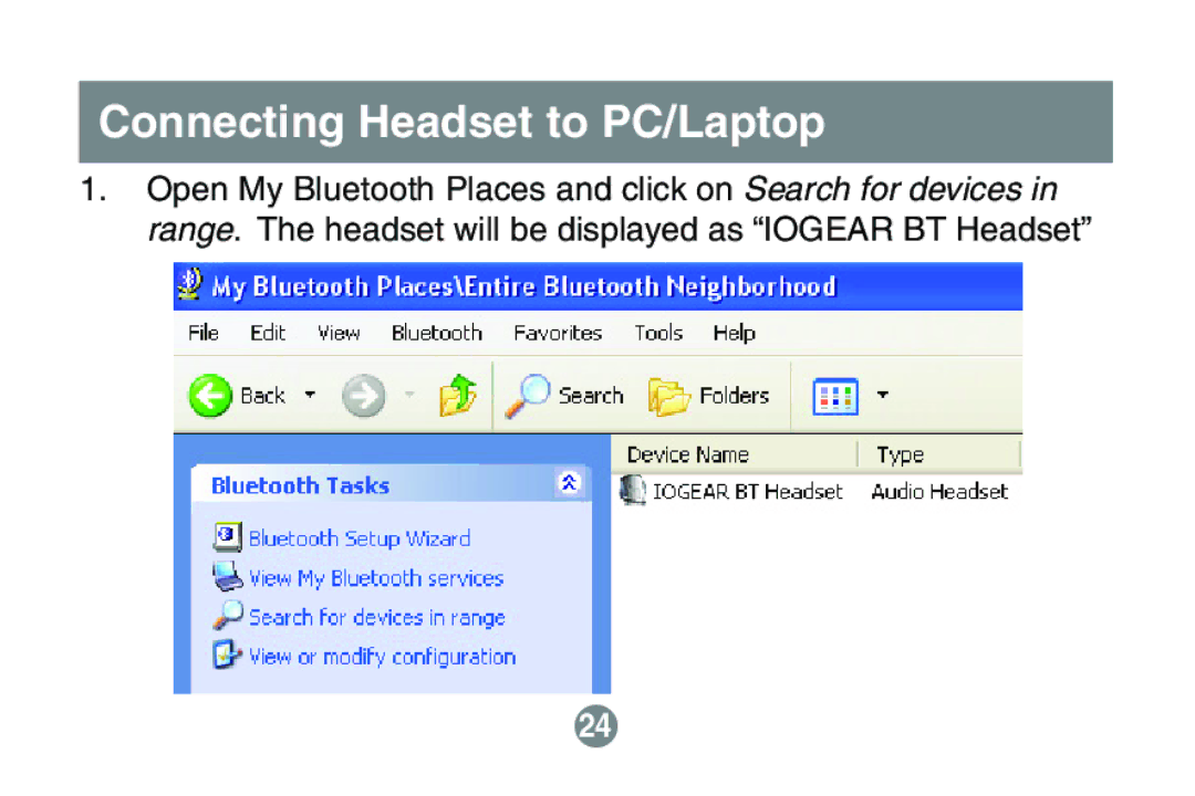 IOGear GBE201 user manual Connecting Headset to PC/Laptop 