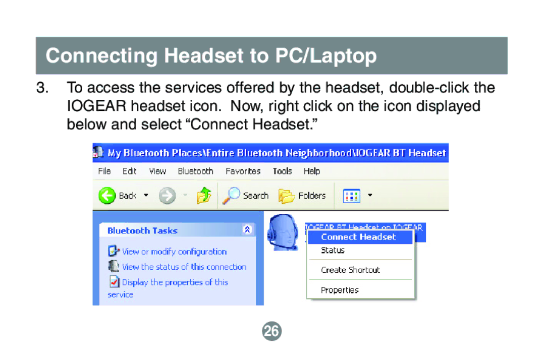 IOGear GBE201 user manual Connecting Headset to PC/Laptop 