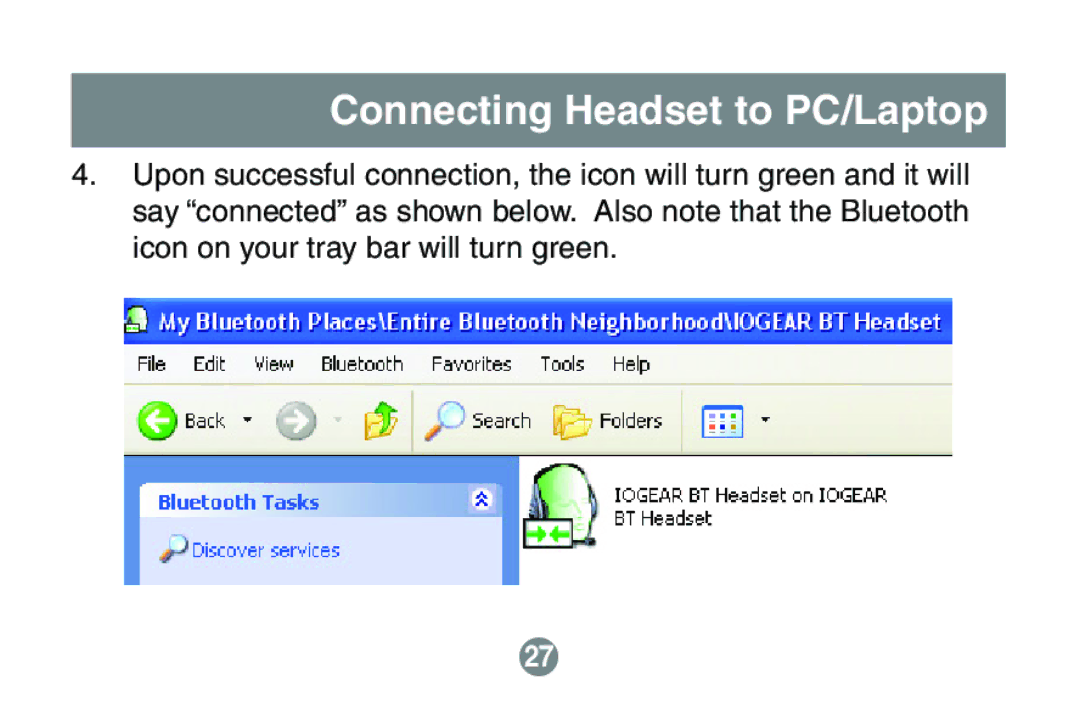 IOGear GBE201 user manual Connecting Headset to PC/Laptop 