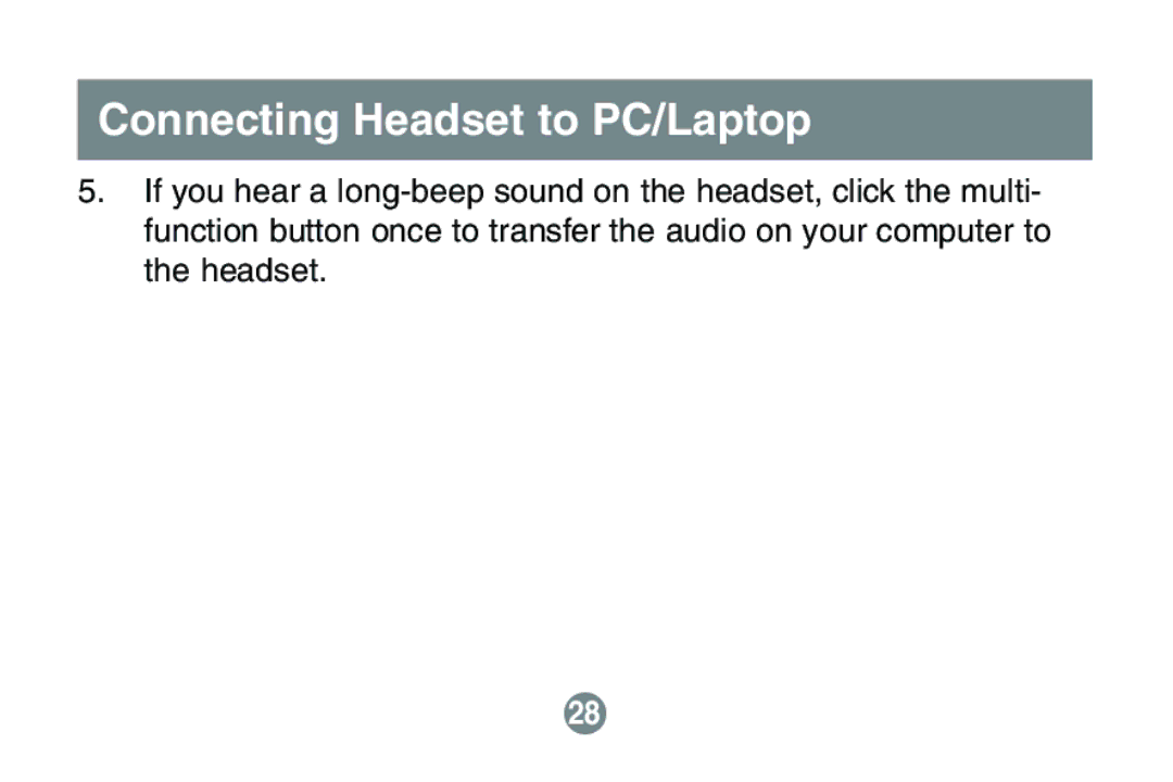 IOGear GBE201 user manual Connecting Headset to PC/Laptop 