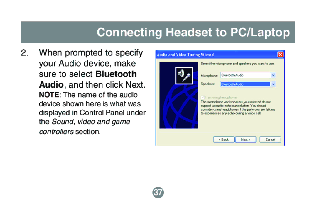 IOGear GBE201 user manual Connecting Headset to PC/Laptop 