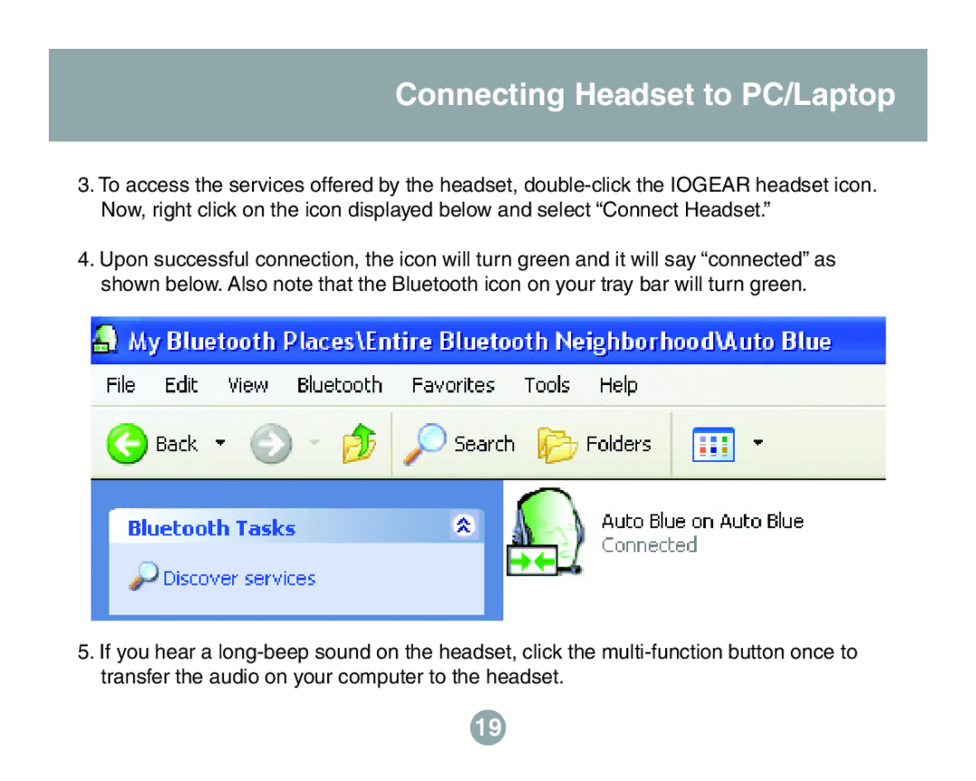 IOGear GBE211 user manual Connecting Headset to PC/Laptop 