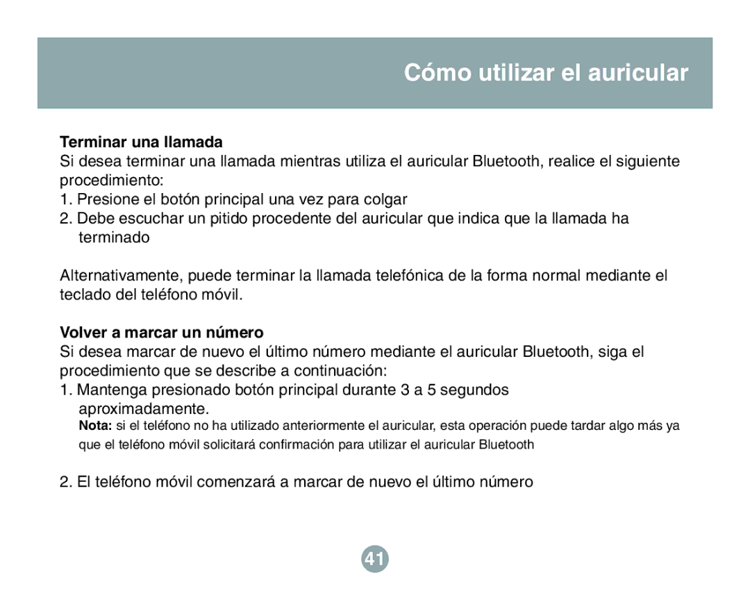 IOGear GBE211 user manual Terminar una llamada, Volver a marcar un número 