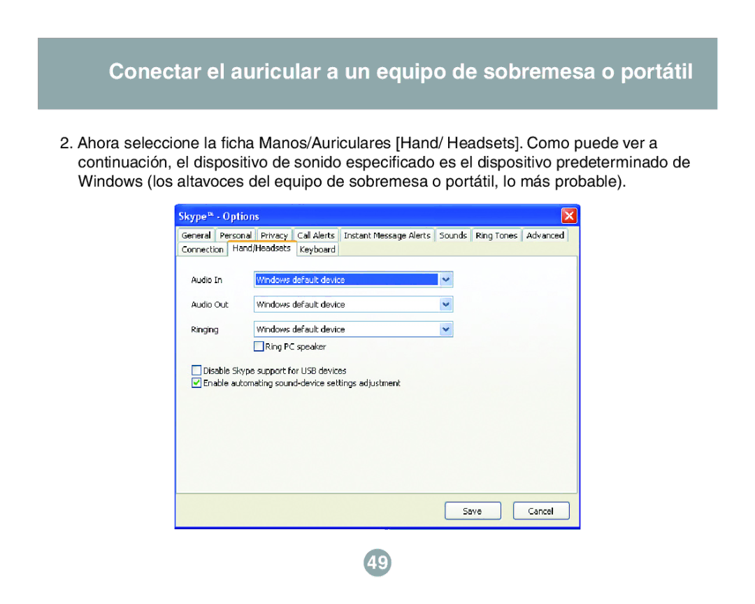 IOGear GBE211 user manual Conectar el auricular a un equipo de sobremesa o portátil 