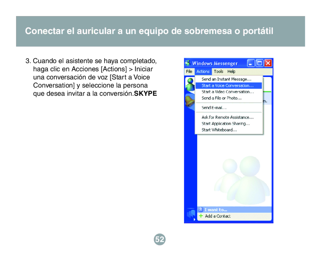 IOGear GBE211 user manual Conectar el auricular a un equipo de sobremesa o portátil 