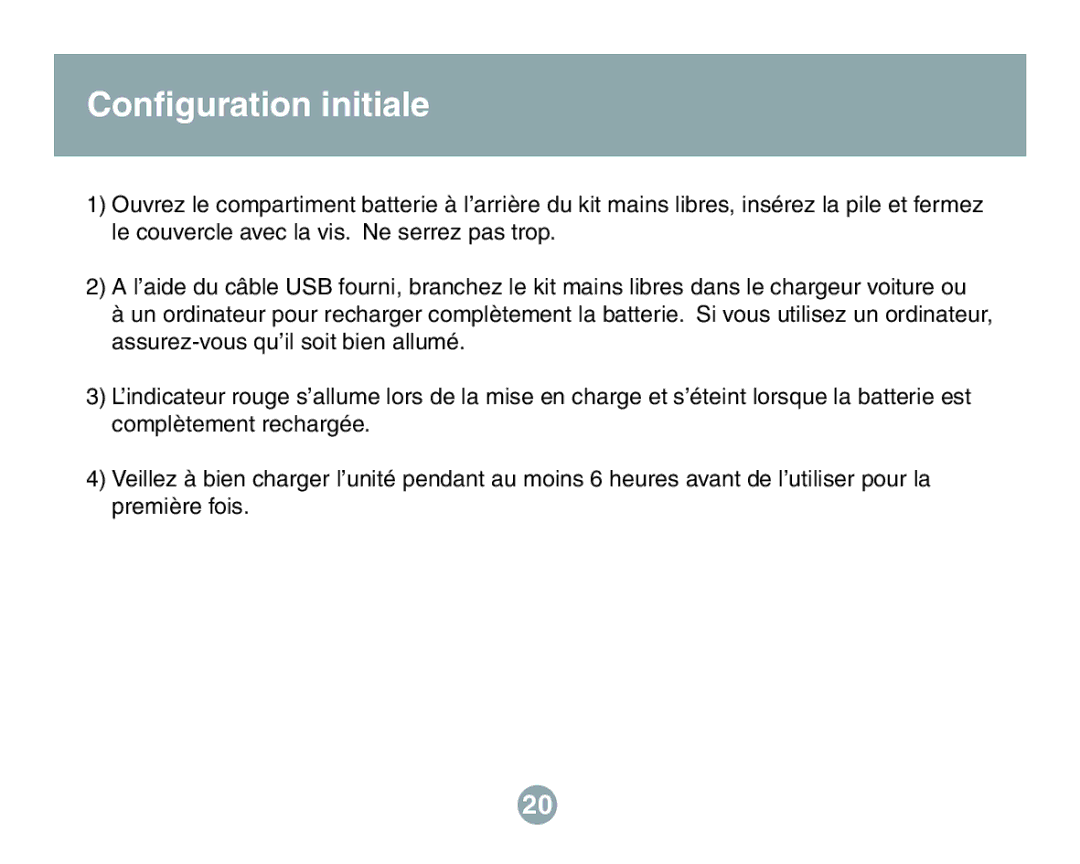 IOGear GBHFK201W6 user manual Conﬁguration initiale 