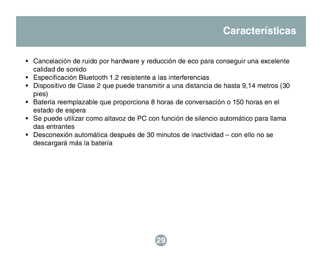 IOGear GBHFK201W6 user manual Características 