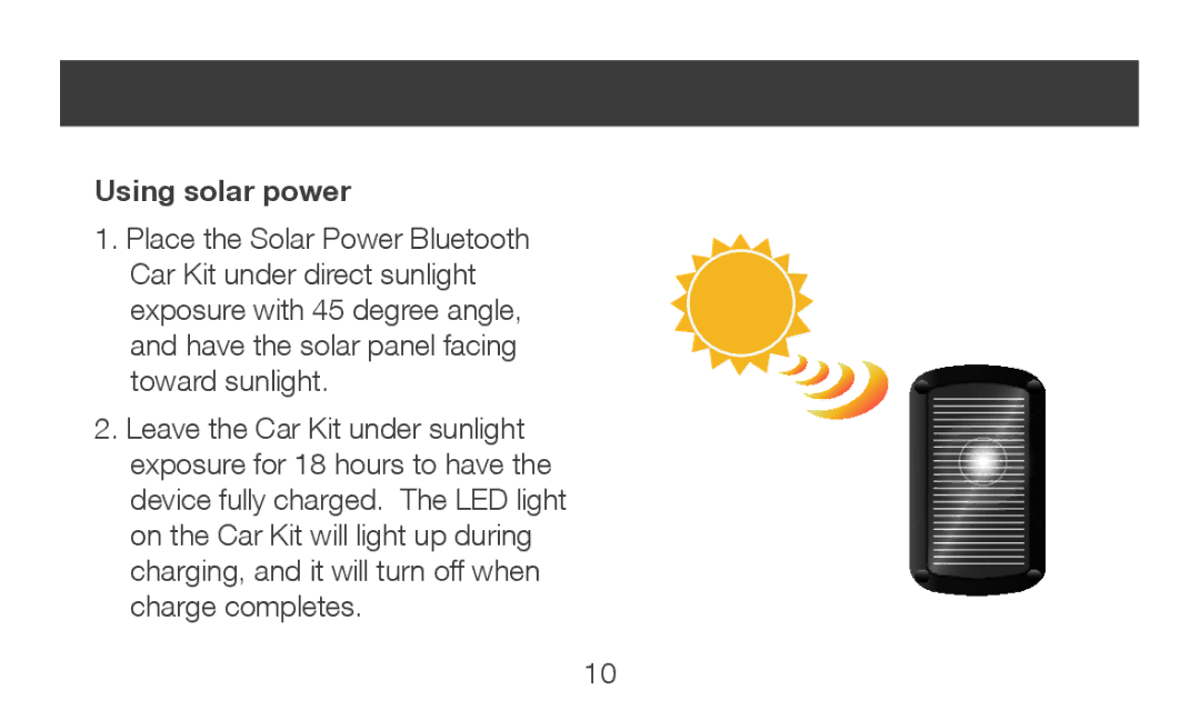 IOGear GBHFK231 manual Using solar power 