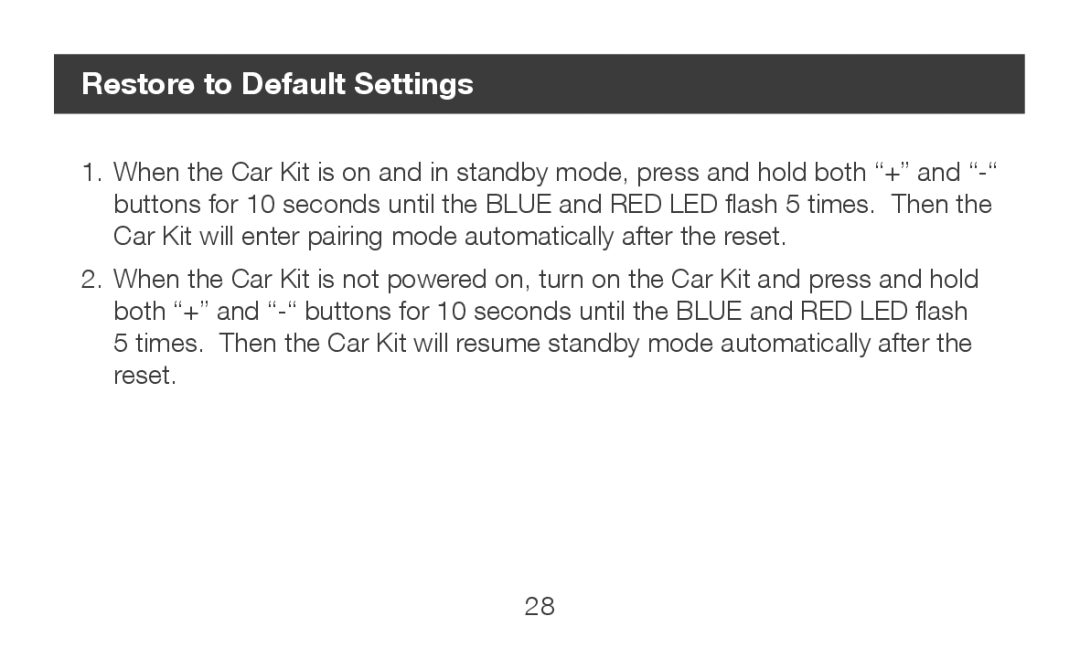 IOGear GBHFK231 manual Restore to Default Settings 