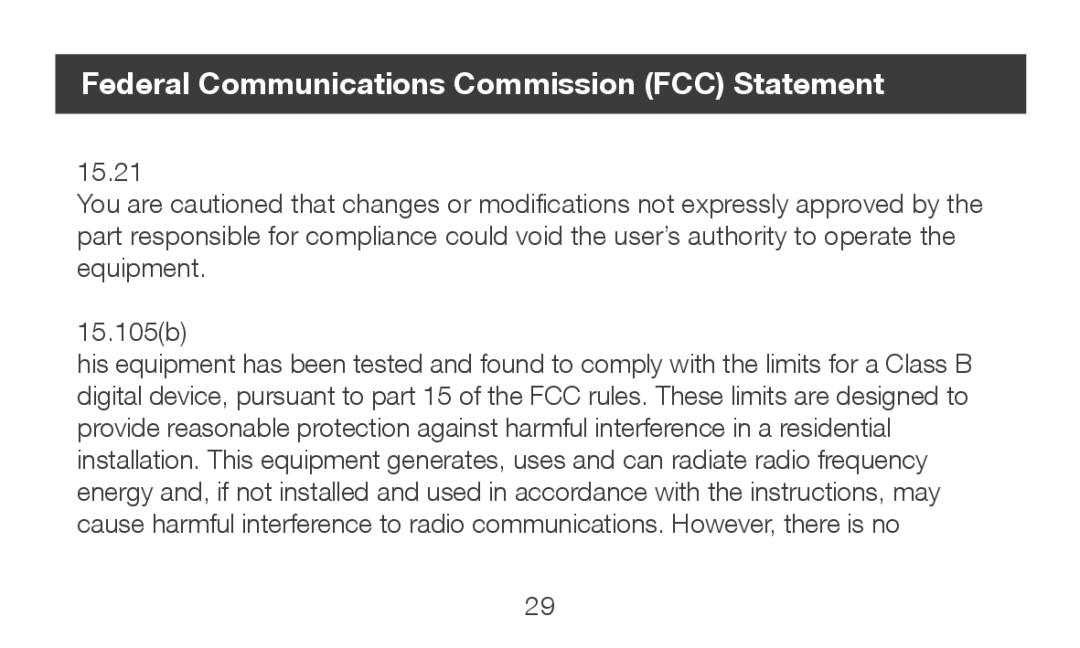 IOGear GBHFK231 manual Federal Communications Commission FCC Statement 