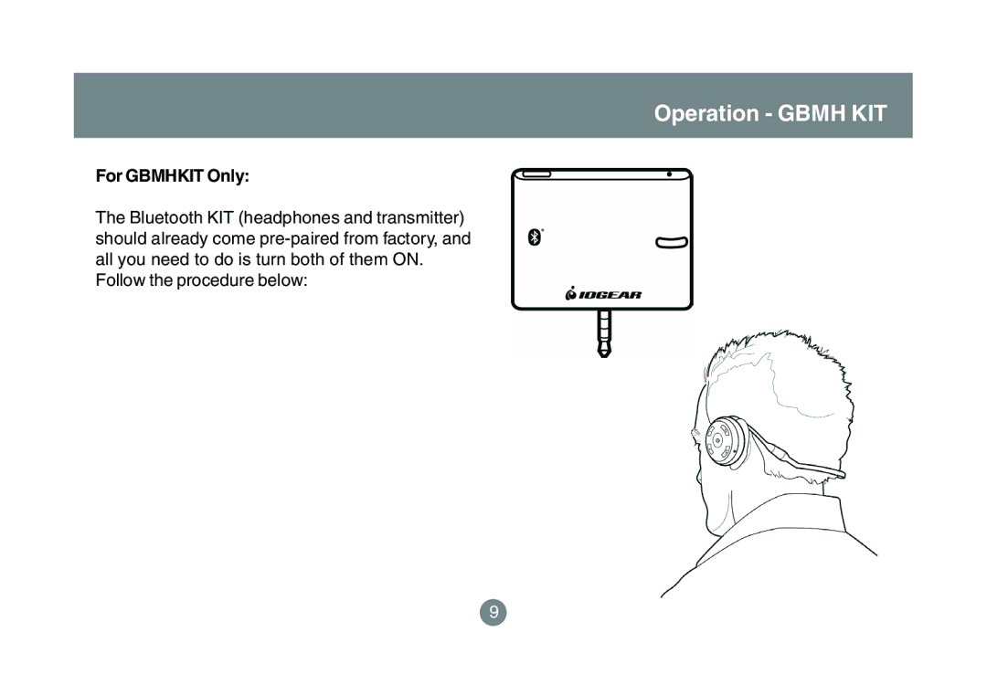 IOGear GBMA201 user manual For Gbmhkit Only 