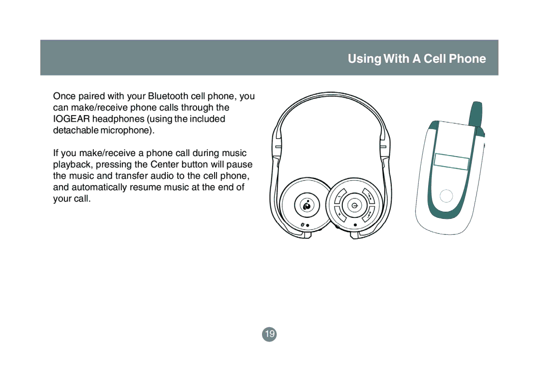 IOGear GBMA201 user manual Using With a Cell Phone 