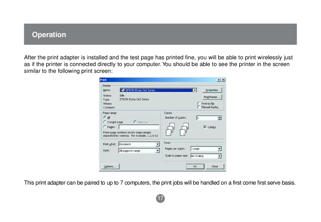 IOGear GBP201 user manual Operation 