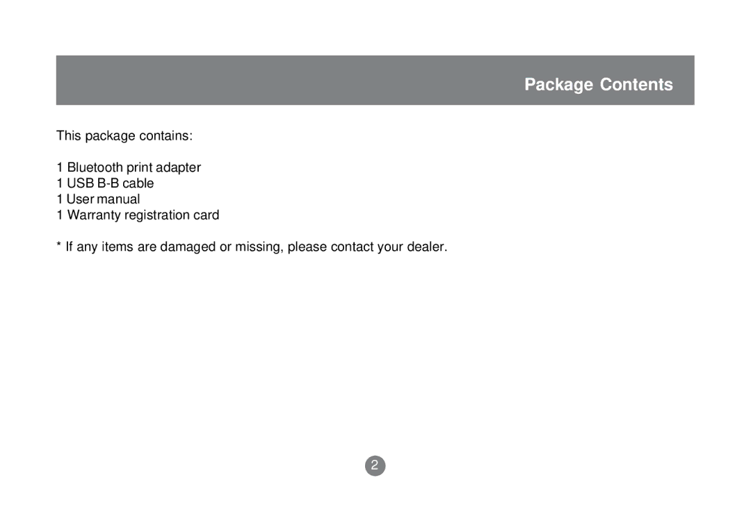 IOGear GBP201 user manual Package Contents 