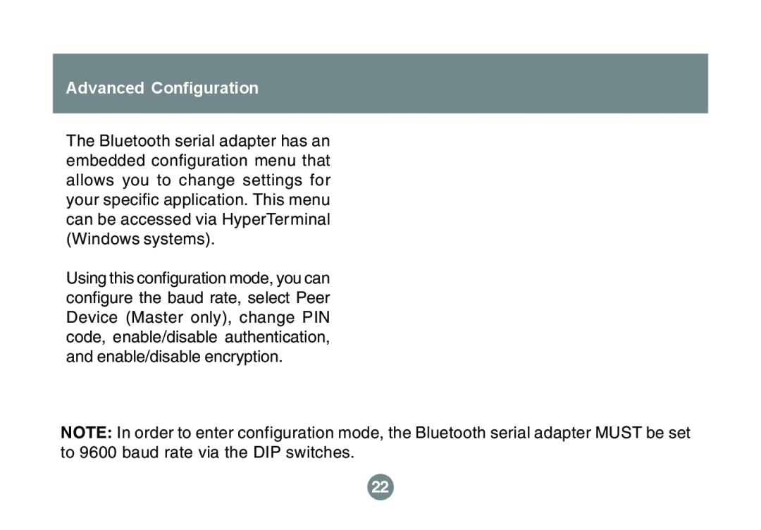 IOGear GBS301 user manual Advanced Configuration 