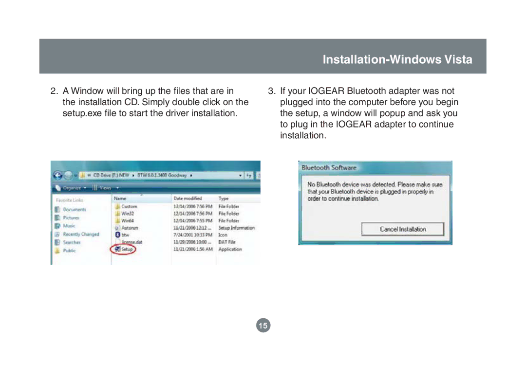 IOGear GBU221/321 user manual Installation-Windows Vista 