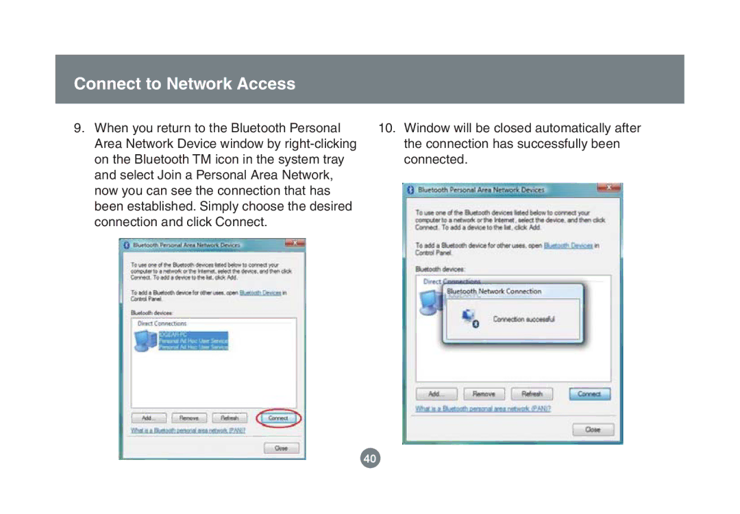 IOGear GBU221/321 user manual Connect to Network Access 