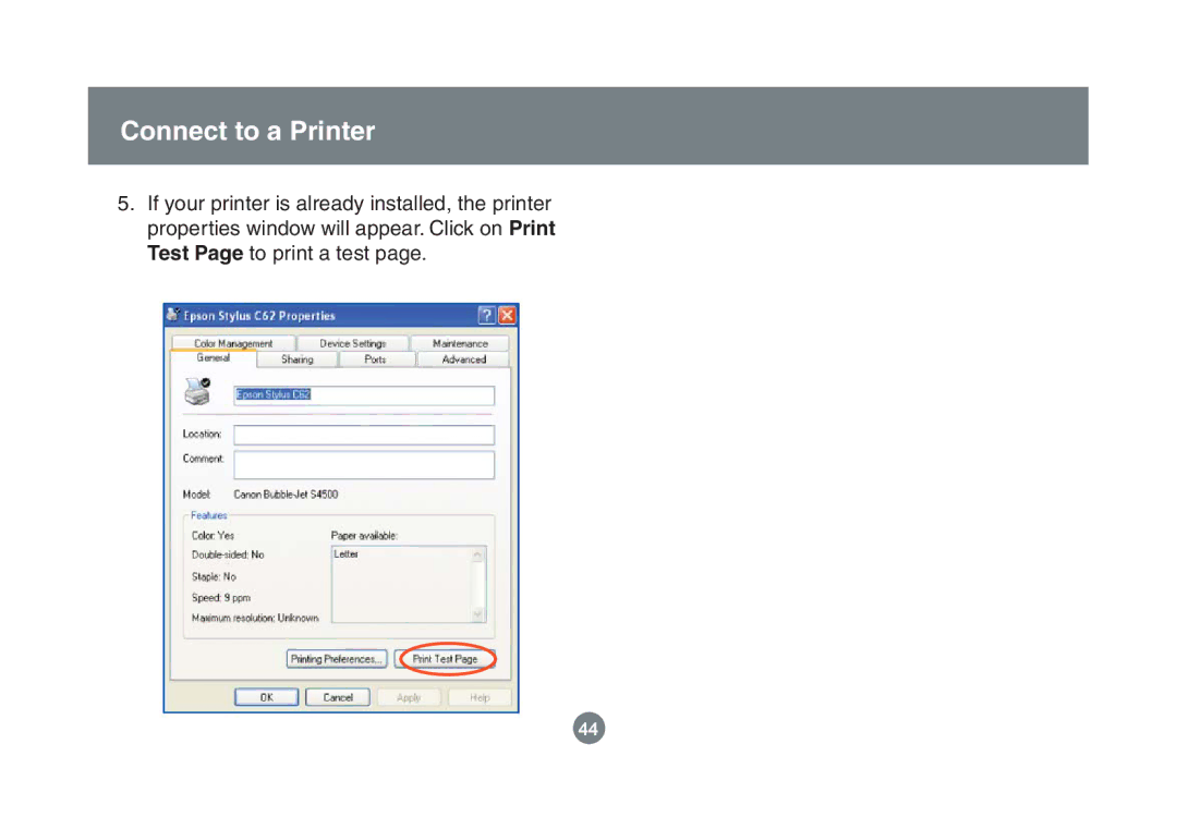 IOGear GBU221/321 user manual Connect to a Printer 