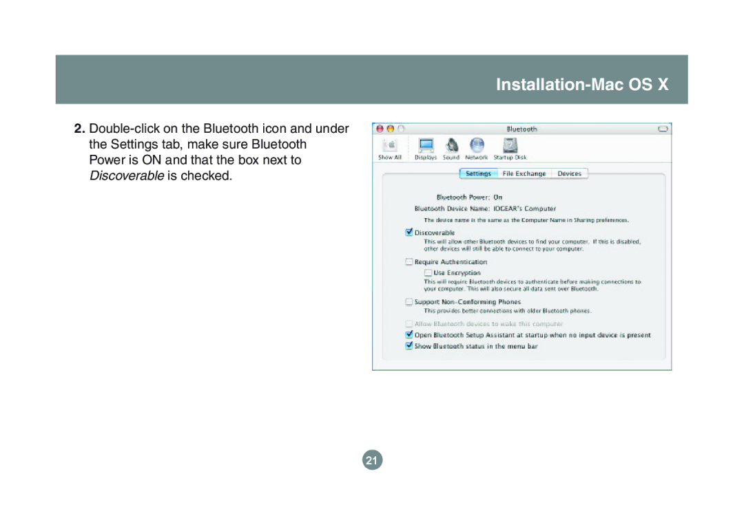 IOGear GBU221P user manual Installation-Mac OS 