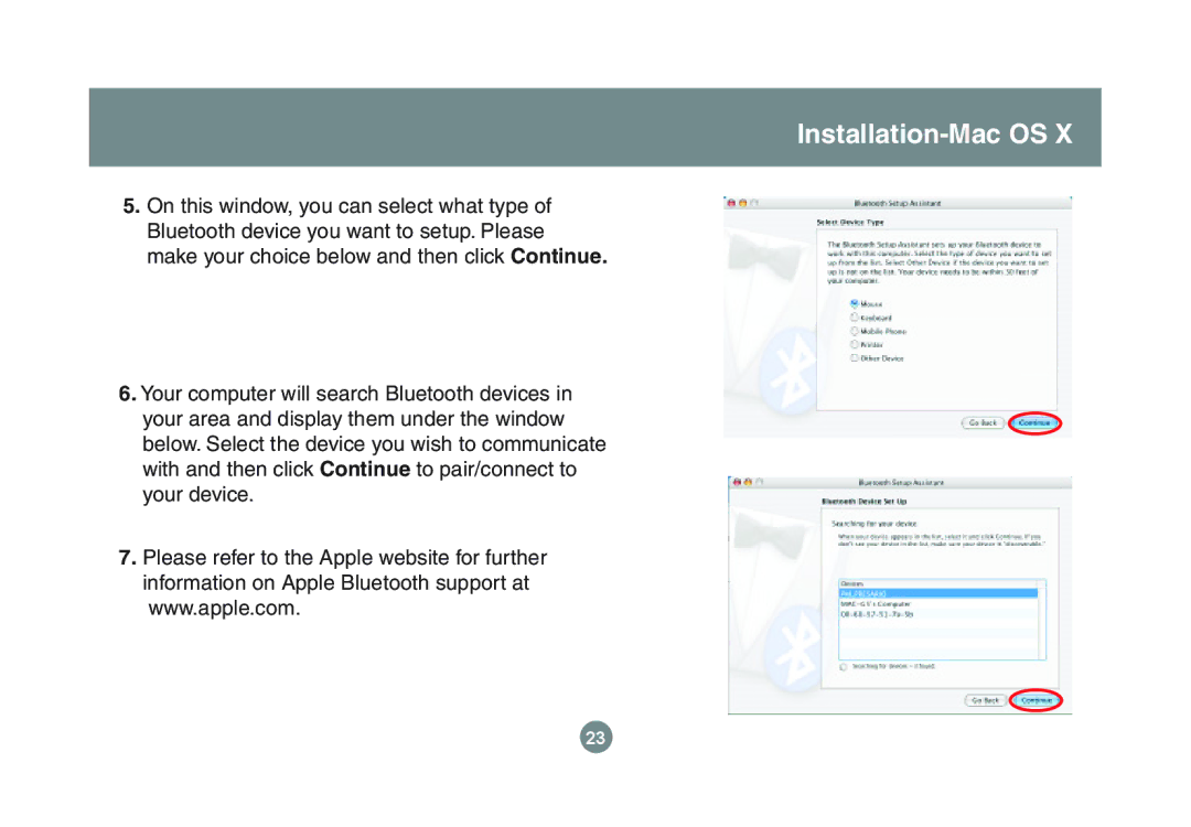 IOGear GBU221P user manual Installation-Mac OS 