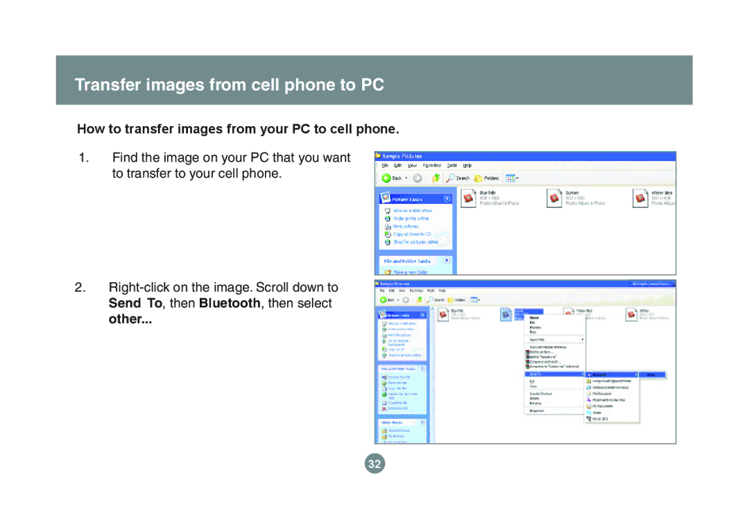 IOGear GBU221P user manual Transfer images from cell phone to PC 