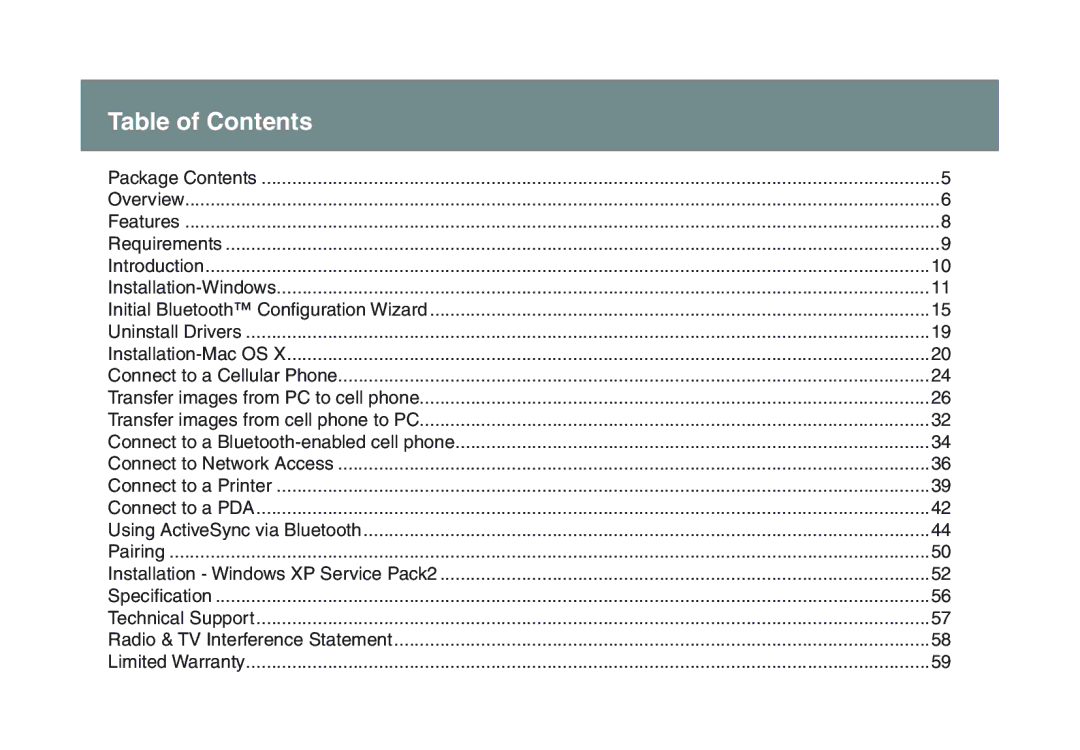 IOGear GBU221P user manual Table of Contents 