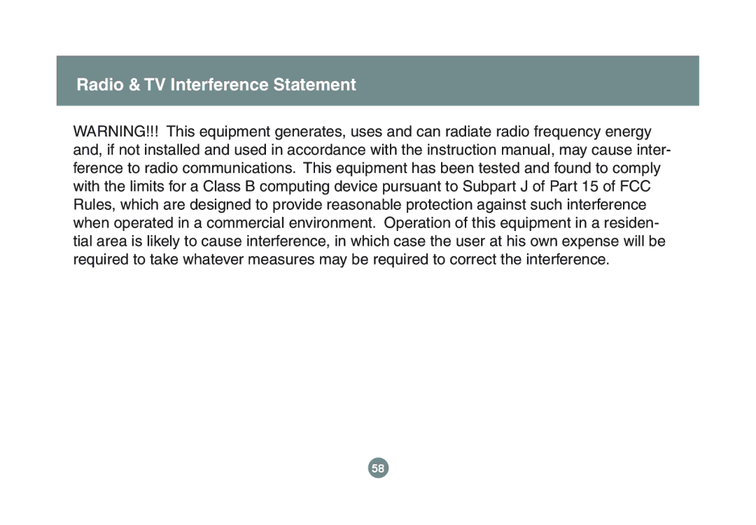 IOGear GBU221P user manual Radio & TV Interference Statement 