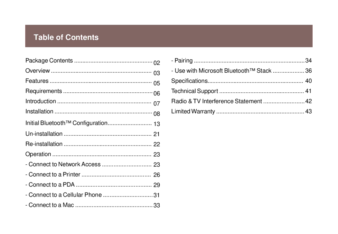 IOGear GBU301 user manual Table of Contents 