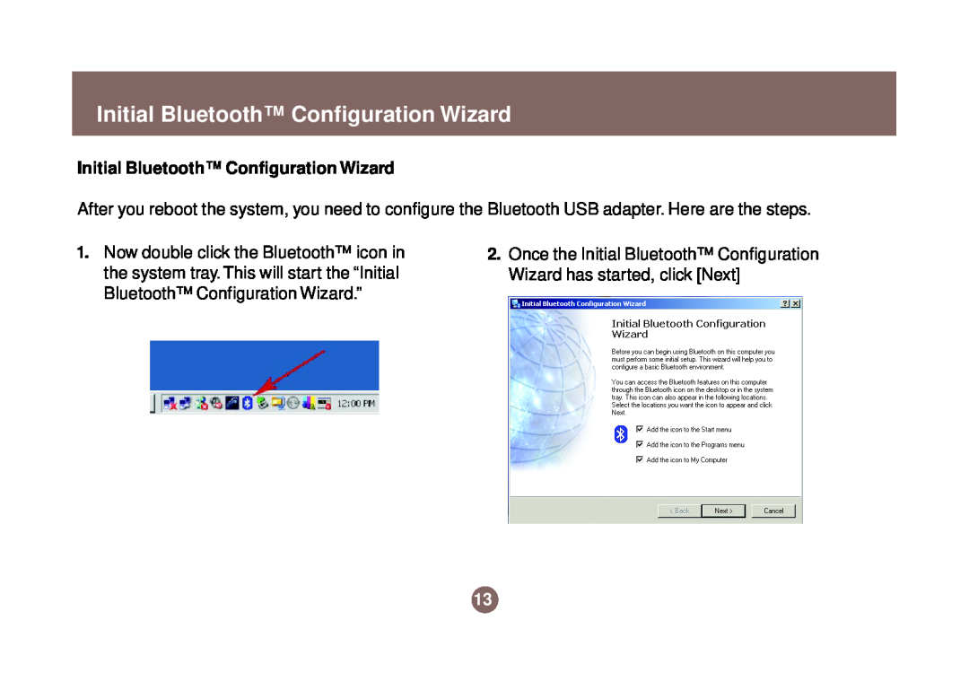 IOGear GBU301 user manual Initial Bluetooth Configuration Wizard 