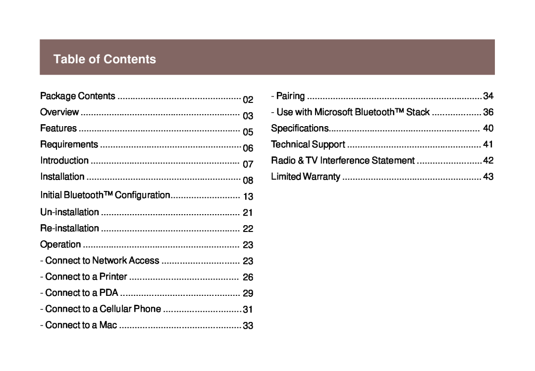IOGear GBU301 user manual Table of Contents 