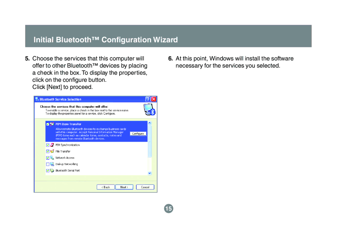 IOGear GBU311, GBU211 user manual Initial Bluetooth Configuration Wizard 