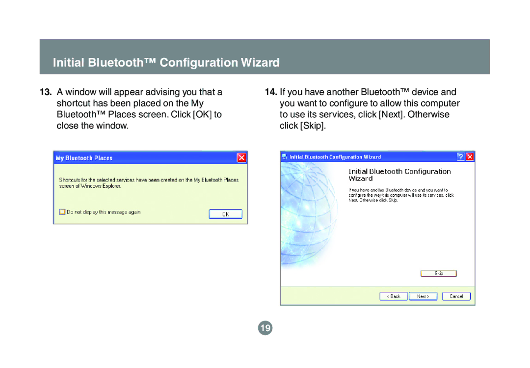 IOGear GBU311, GBU211 user manual Initial Bluetooth Configuration Wizard 