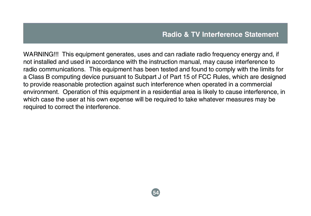 IOGear GBU211, GBU311 user manual Radio & TV Interference Statement 