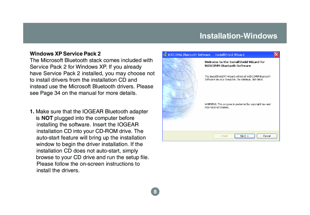 IOGear GBU321 user manual Installation-Windows 