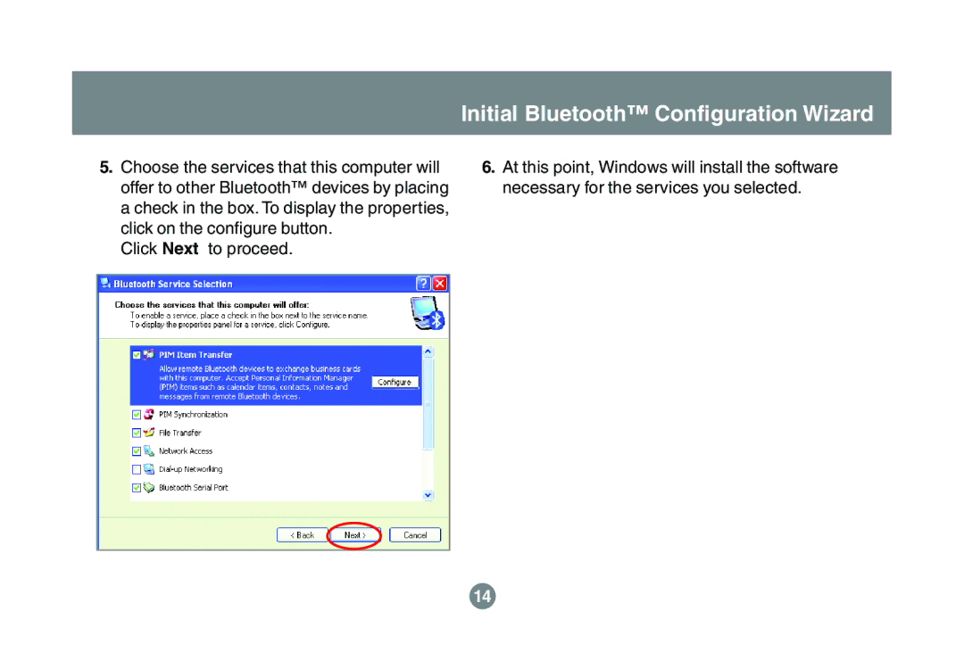 IOGear GBU321 user manual Initial Bluetooth Configuration Wizard 