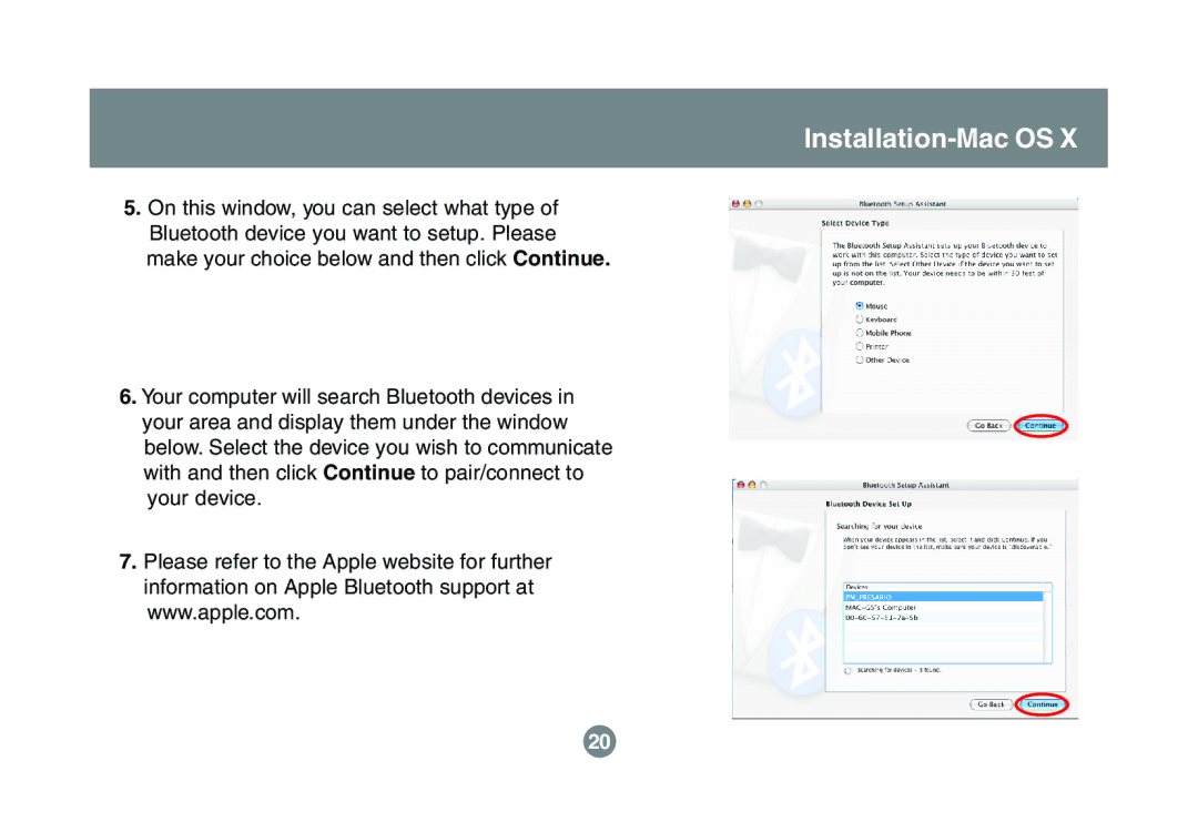 IOGear GBU321 user manual Installation-Mac OS 