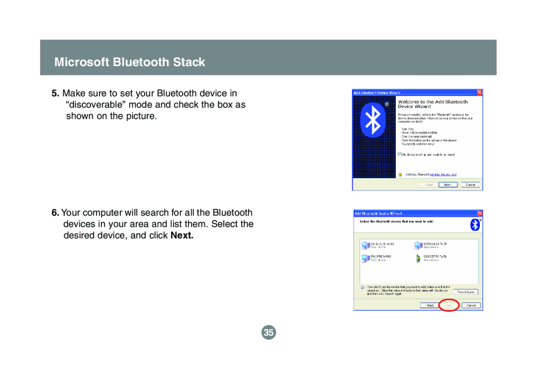 IOGear GBU321 user manual Microsoft Bluetooth Stack 