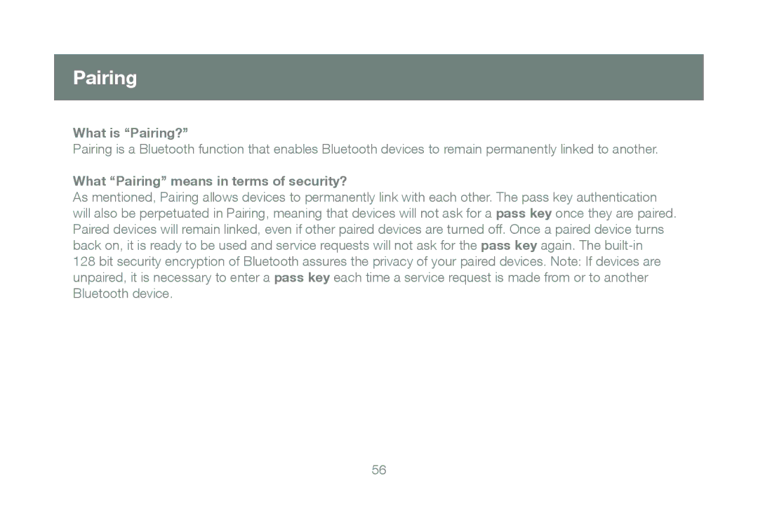 IOGear GBU421 manual What is Pairing?, What Pairing means in terms of security? 