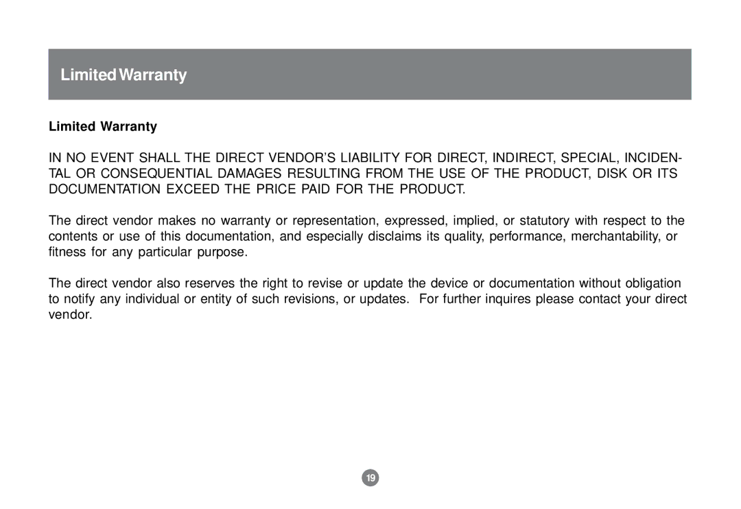 IOGear GCE700 user manual Limited Warranty 