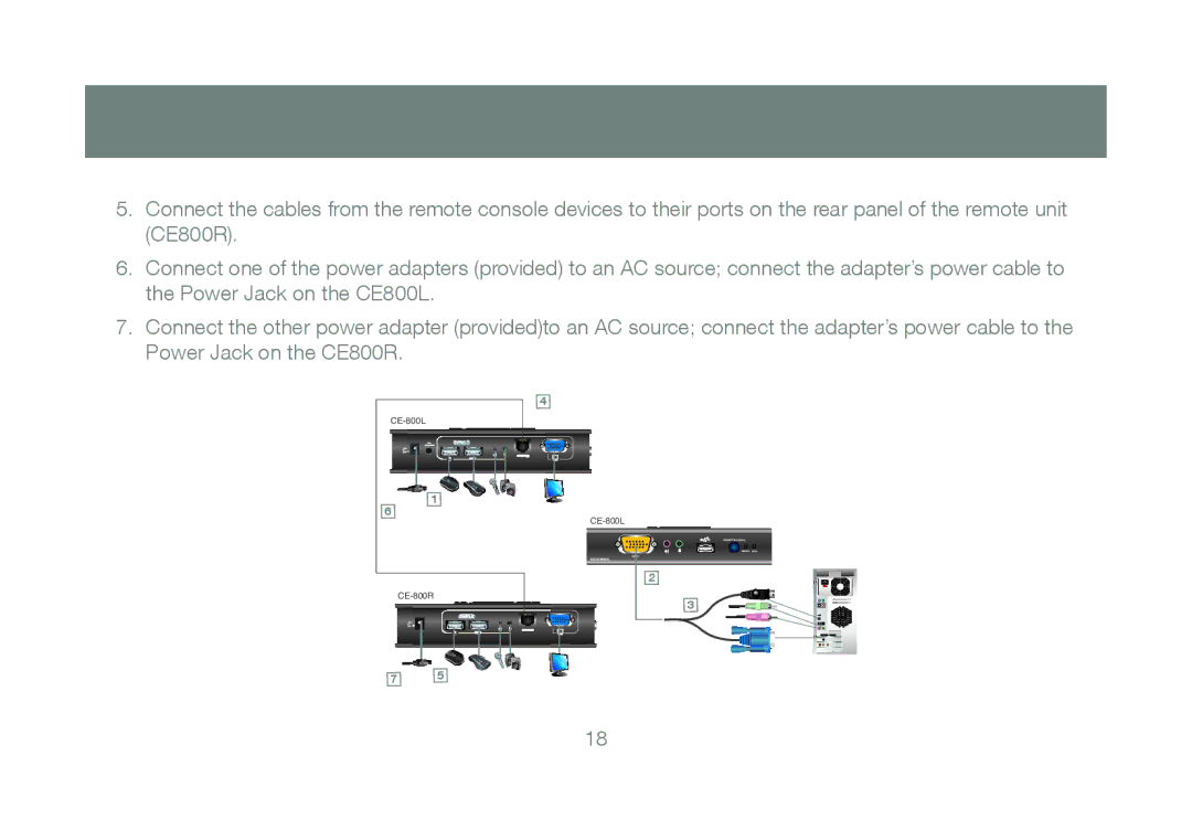 IOGear GCE800W6 manual CE-800R 