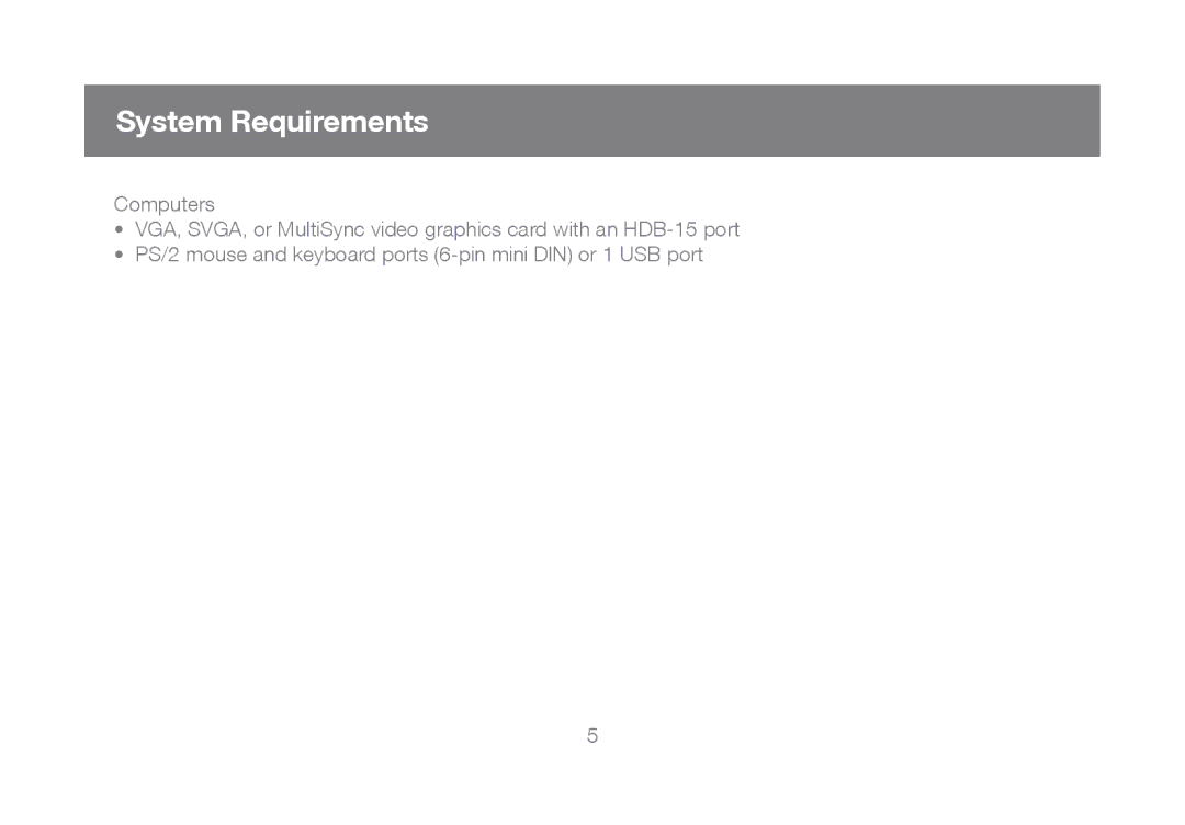 IOGear GCL1808, GCL1816 manual System Requirements 