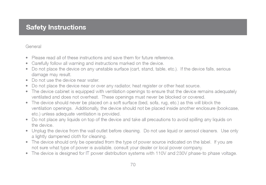 IOGear GCL1816, GCL1808 manual Safety Instructions 