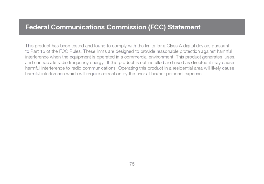 IOGear GCL1808, GCL1816 manual Federal Communications Commission FCC Statement 