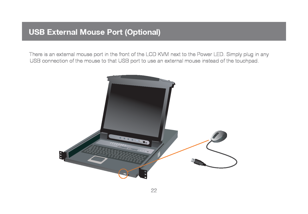 IOGear GCL1816, GCL1808 manual USB External Mouse Port Optional 