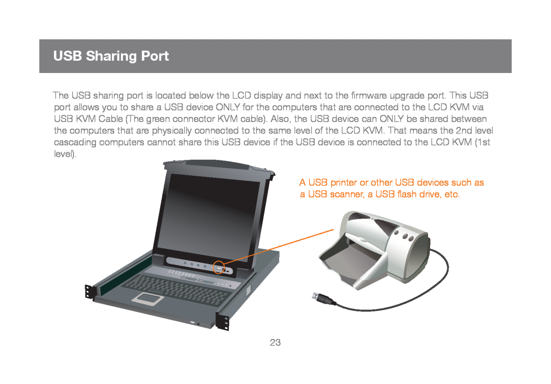 IOGear GCL1808, GCL1816 manual USB Sharing Port 