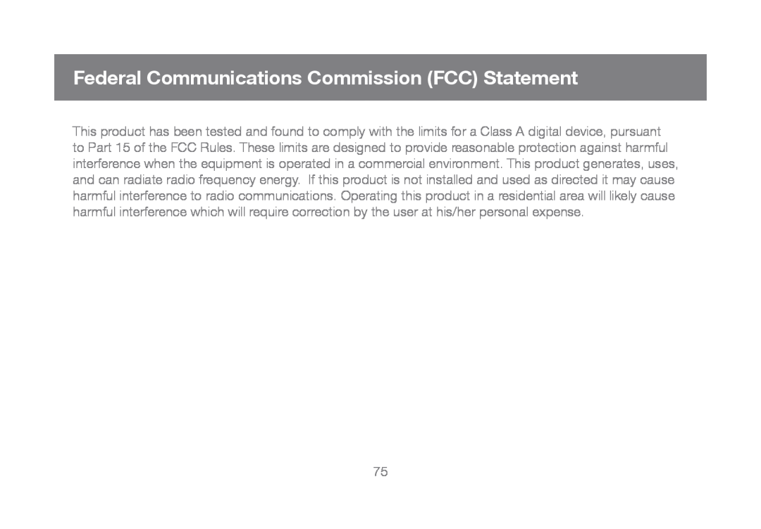 IOGear GCL1808, GCL1816 manual Federal Communications Commission FCC Statement 