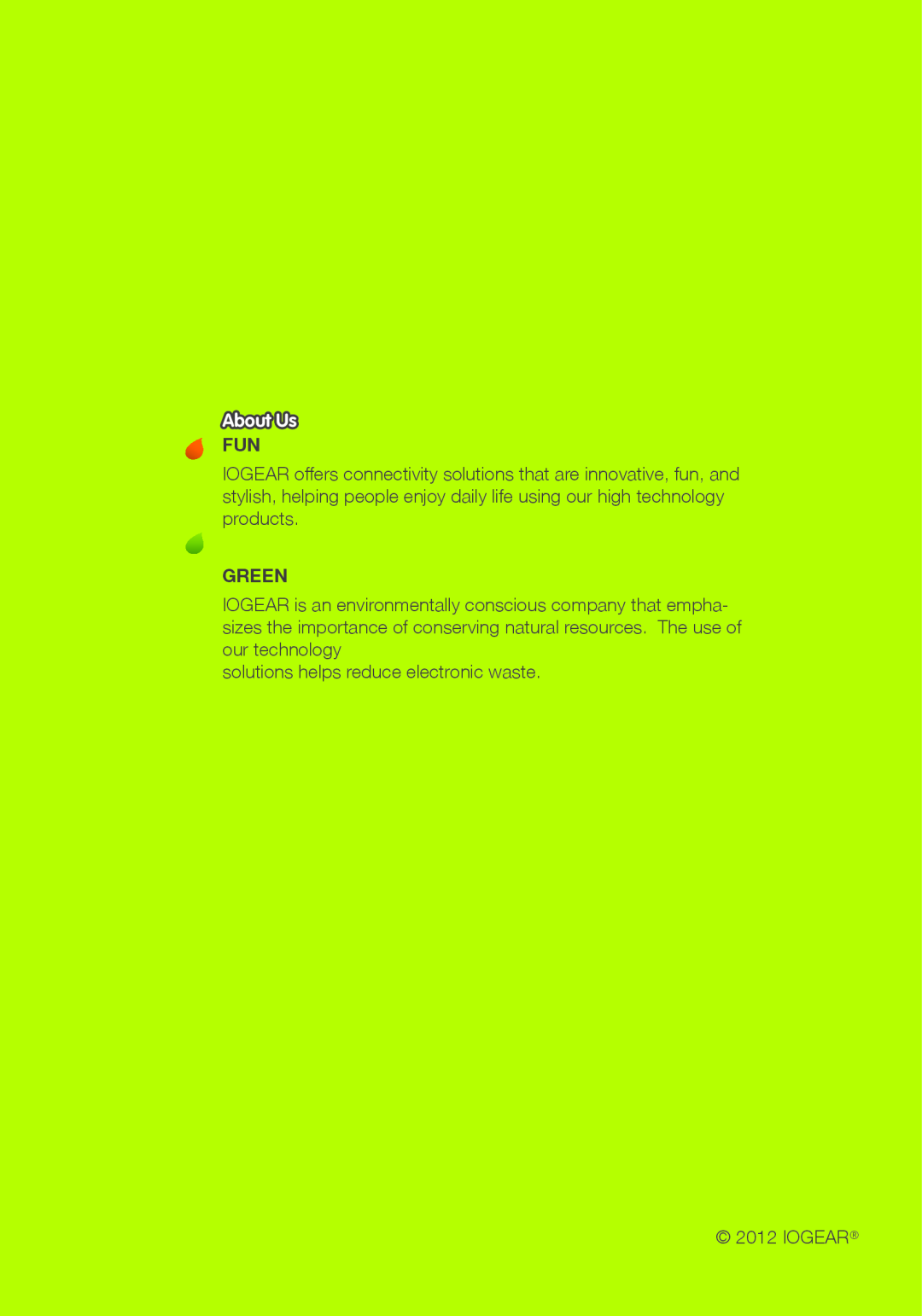 IOGear GCS1108 user manual Green, About Us 